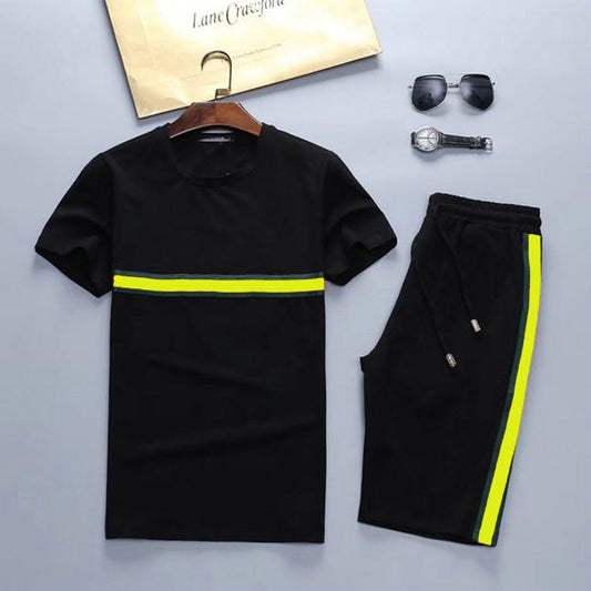 Zomer Sport Heren Trainingspakken T-shirts + Broek Running Shorts Sets Kleding