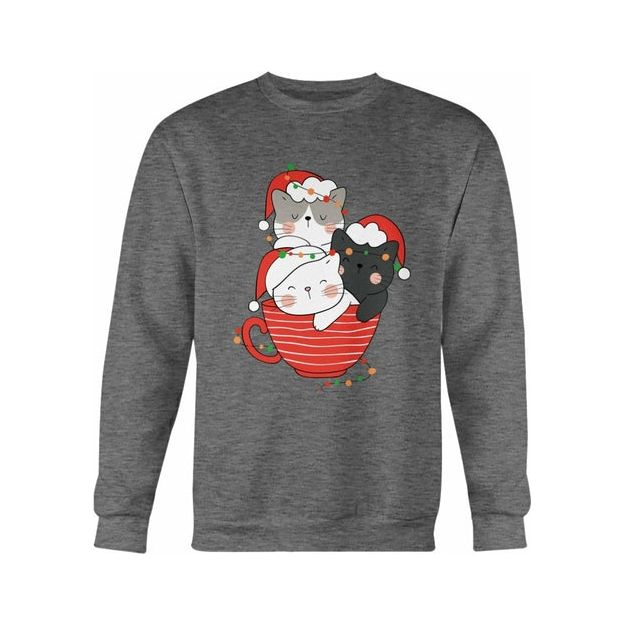 Cute Cats Cup Christmas Sweatshirt