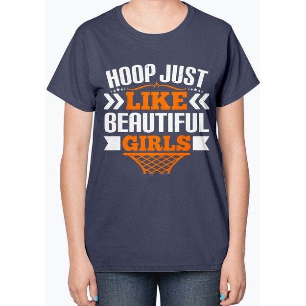 Hoop just like beautiful girls- Basketball - Ladies T-Shirt