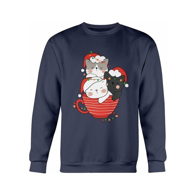 Cute Cats Cup Christmas Sweatshirt