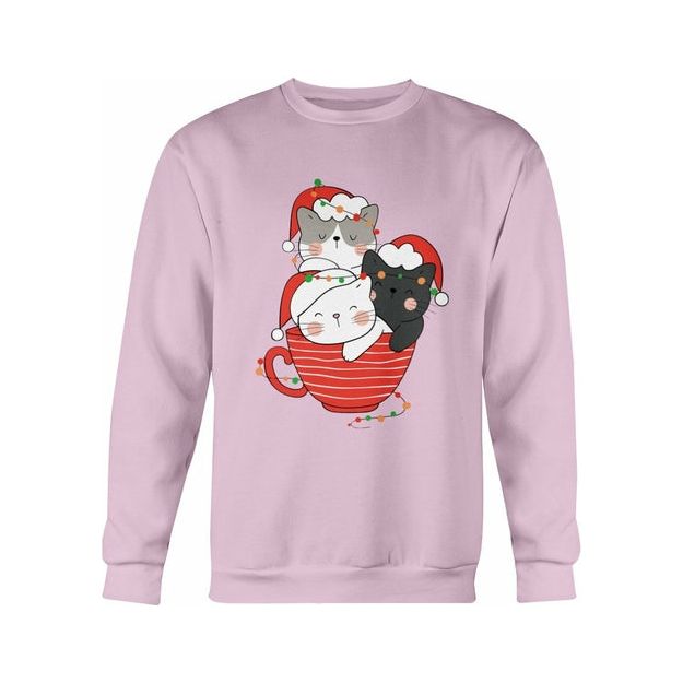 Cute Cats Cup Christmas Sweatshirt