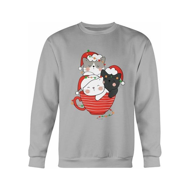 Cute Cats Cup Christmas Sweatshirt