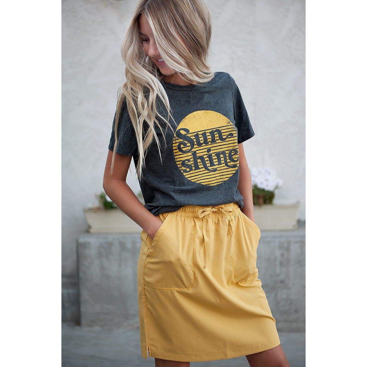 DT BREEZE Sporty Skirt in Sunflower Yellow