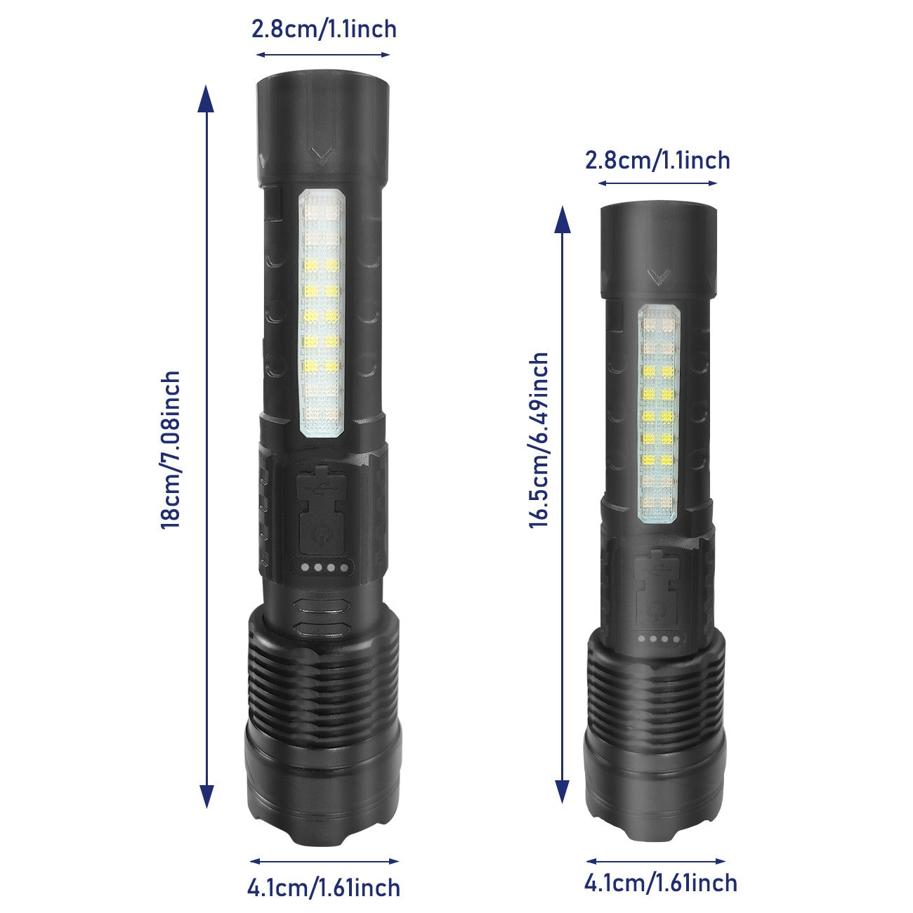Rechargeable LED Flashlight Tactical Torch Police Super Bright Work - Sportkyu