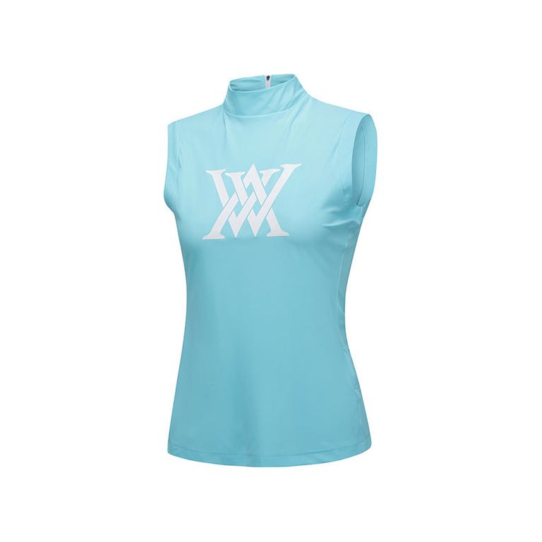 ANEW Golf: Women Front Logo Point Sleeveless - Light Green - Sportkyu