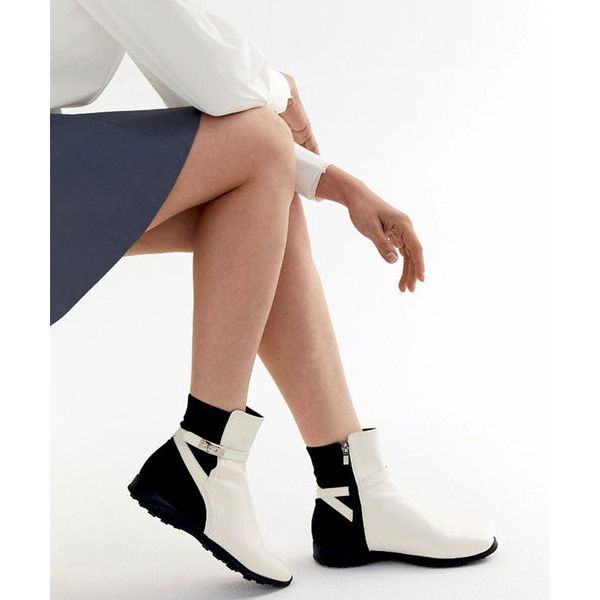 Anell Golf Classic Ankle Boots - Cream Ivory - Sportkyu