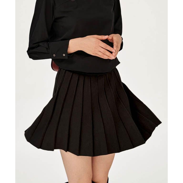 Anell Golf French Wool Skirt - Charcoal - Sportkyu