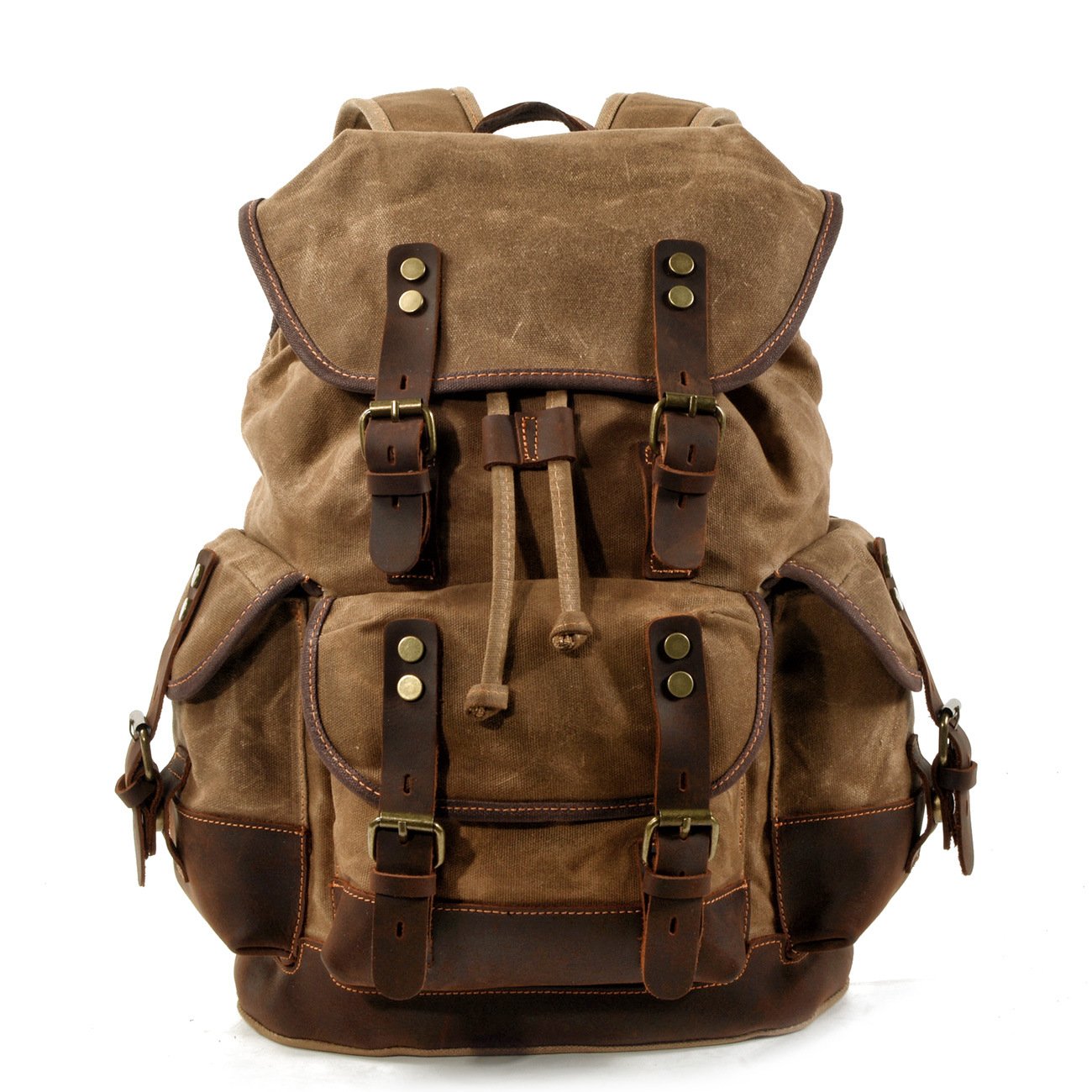 High Quality Canvas Stitching Mountaineering Backpack - Sportkyu