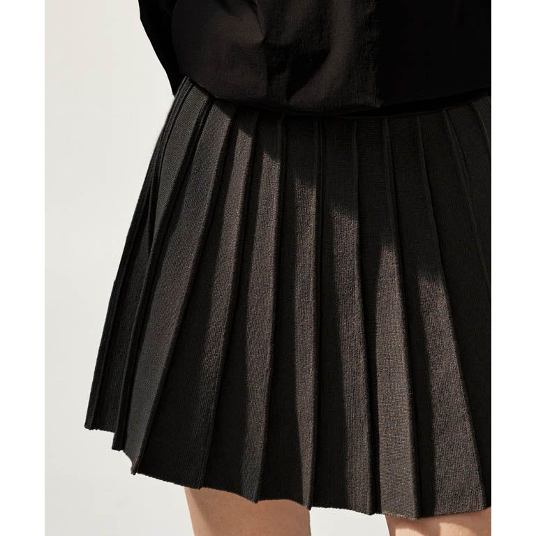 Anell Golf French Wool Skirt - Charcoal - Sportkyu