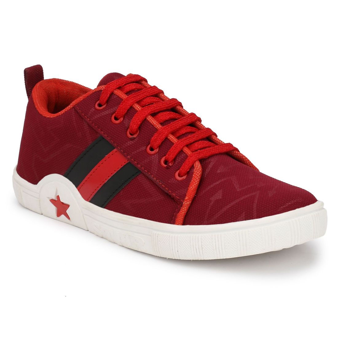 Generic Men Red,White Color Canvas Material