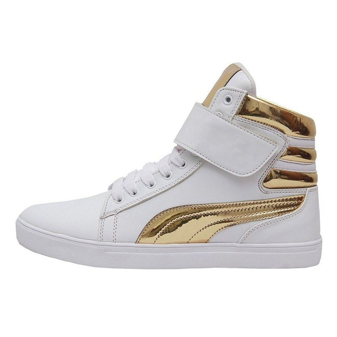 Generic Men's White,Gold Color Synthetic Material