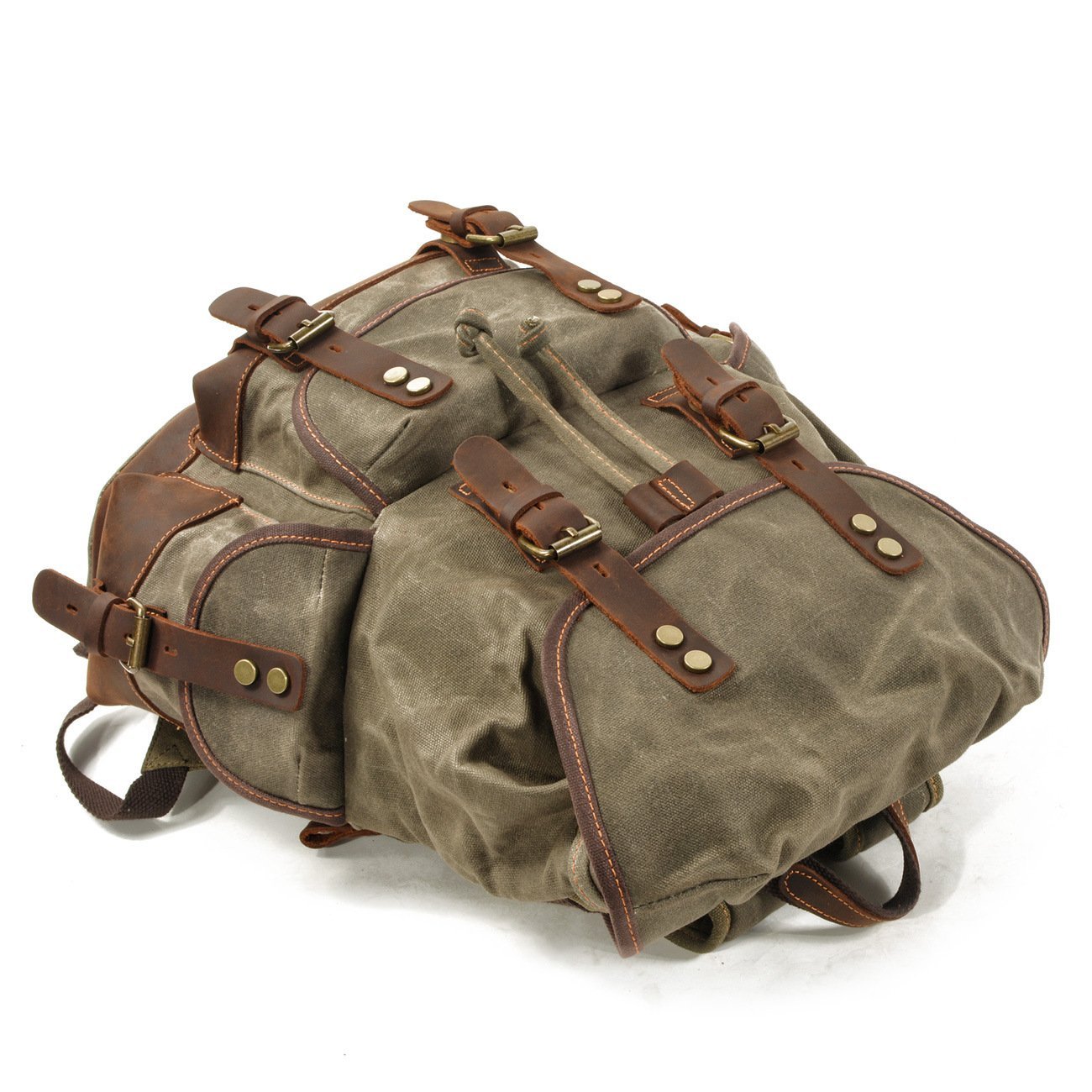 High Quality Canvas Stitching Mountaineering Backpack - Sportkyu