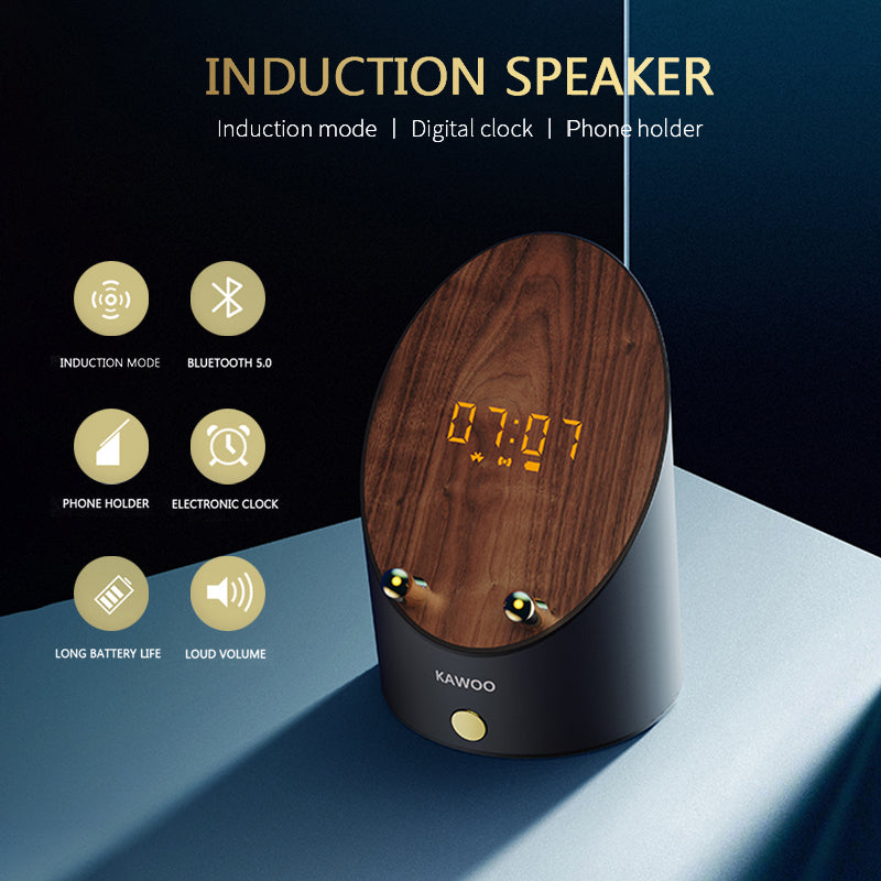 Wooden Speaker Smart Induction Speaker Phone Holder