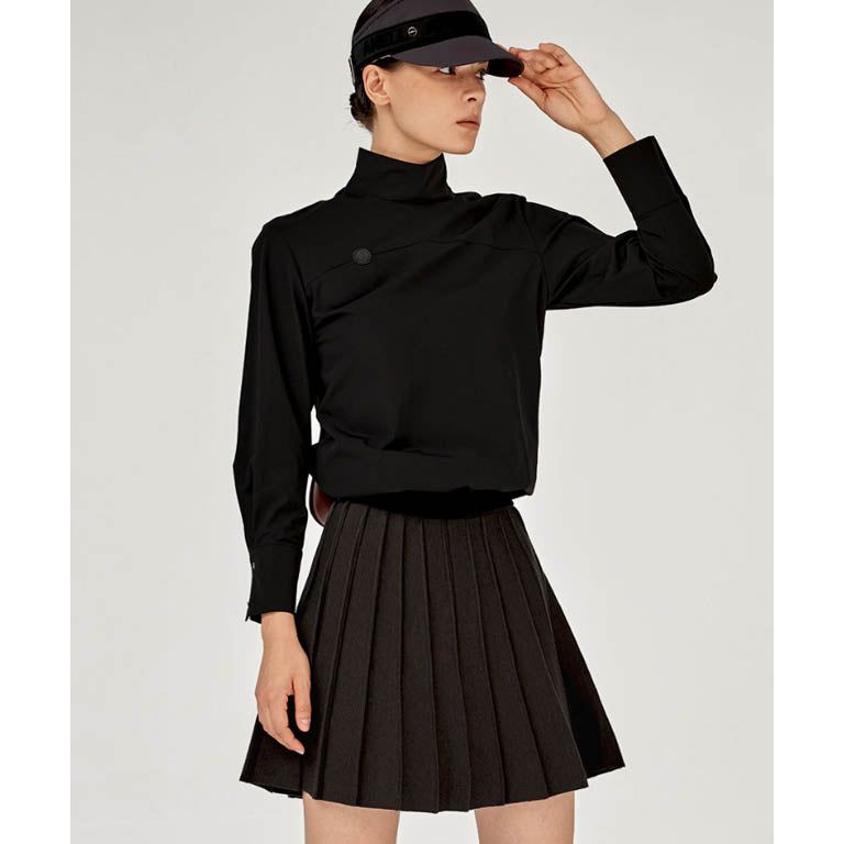 Anell Golf French Wool Skirt - Charcoal - Sportkyu