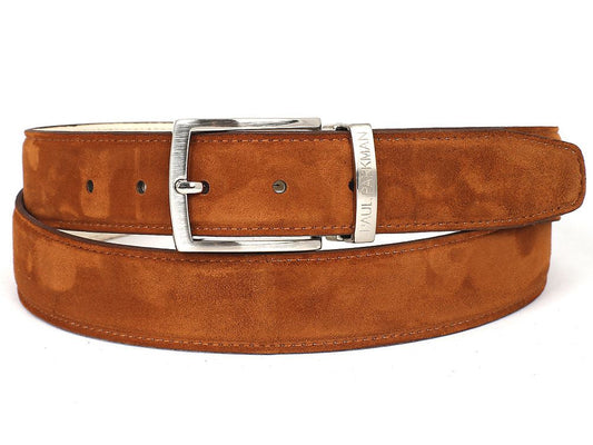 PAUL PARKMAN Tabaksuede riem voor heren (ID#B06-TABA)