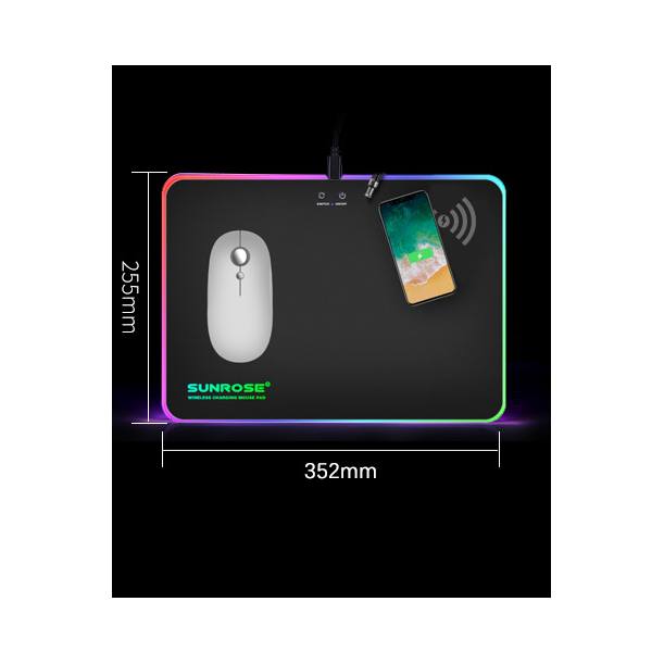 Wireless Charging Luminous Mouse Pad