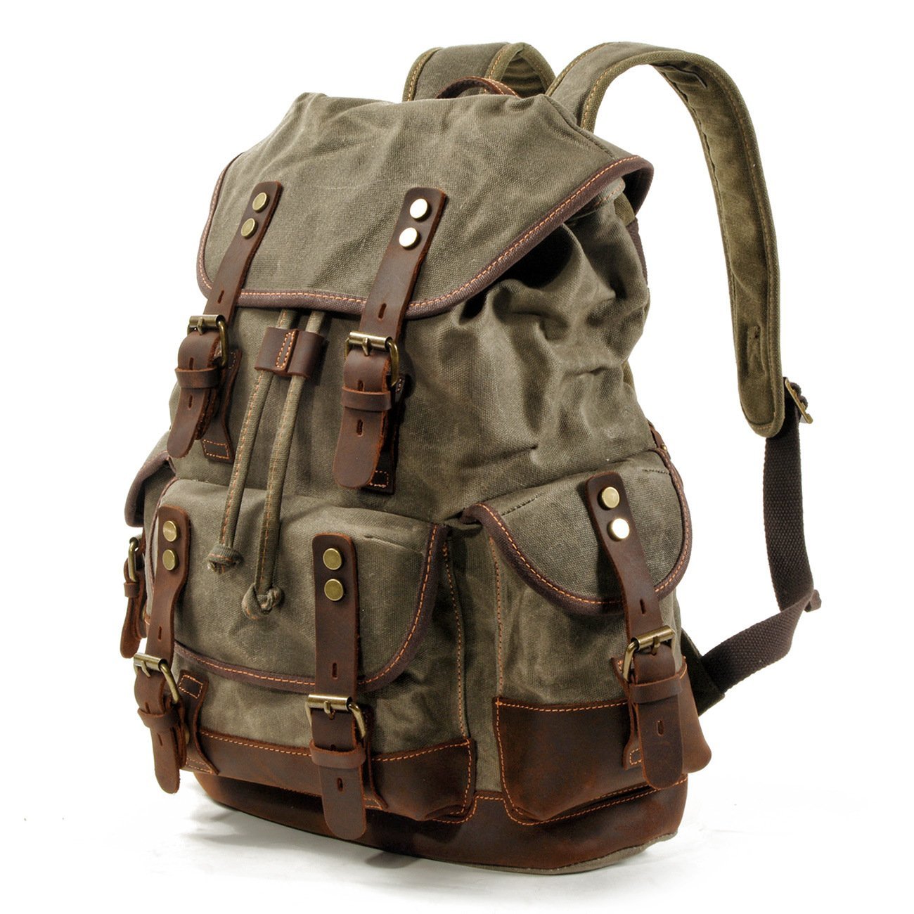 High Quality Canvas Stitching Mountaineering Backpack - Sportkyu