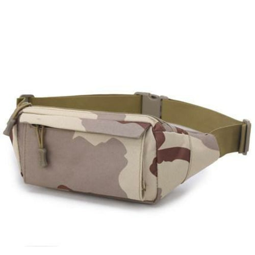 Casual Camouflage Outdoor Waist Bag For Hiking Traveling