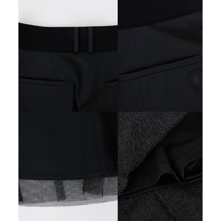 Anell Golf Sharp Flared Skirt - Black