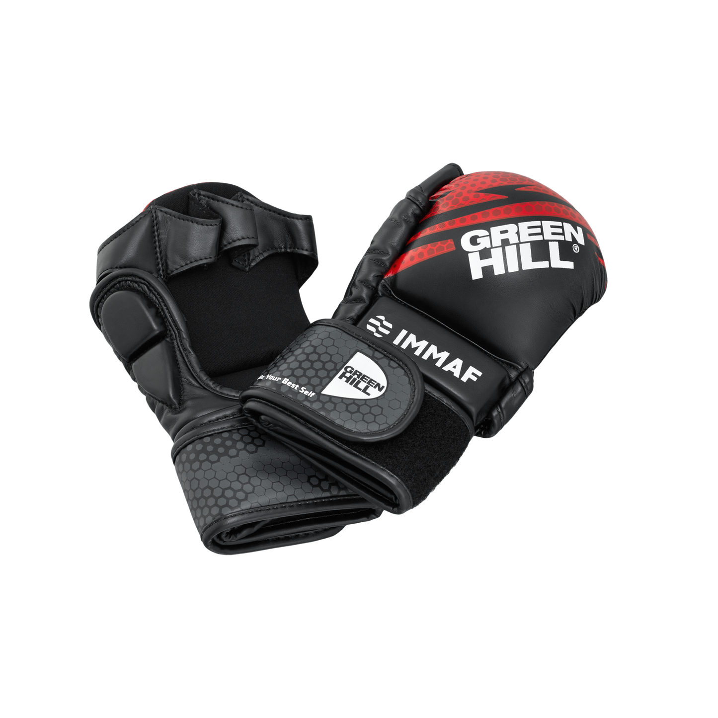 GREEN HILL IMMAF GOEDGEKEURDE MMA HANDSCHOENEN ROOD