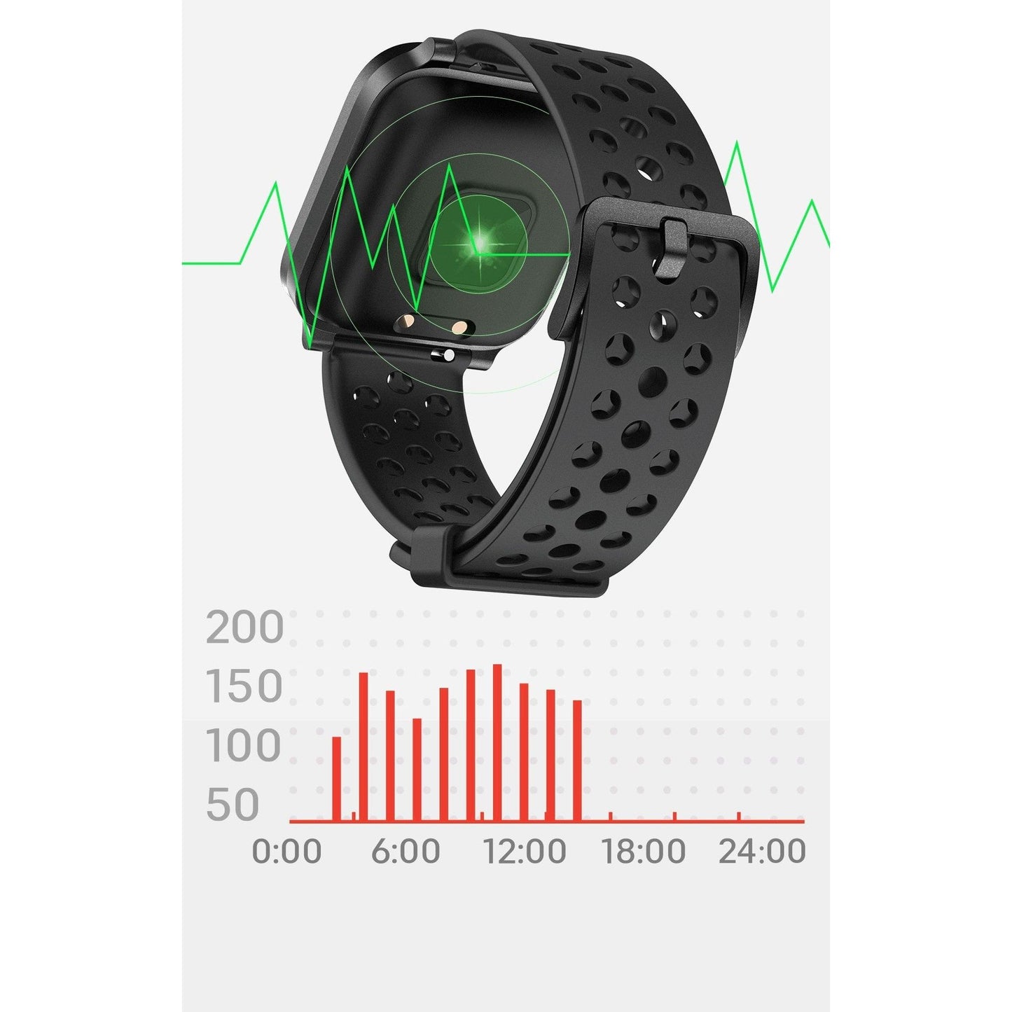 Smart Full Touch Screen Heart Rate Monitoring Sports Watch