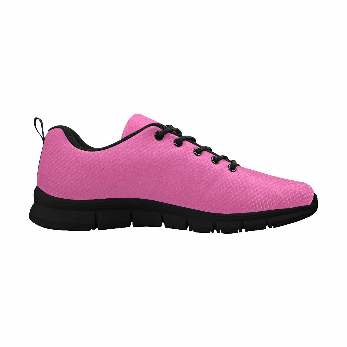 Sneakers For Men, Pink And Black - Canvas Mesh Athletic Running Shoes