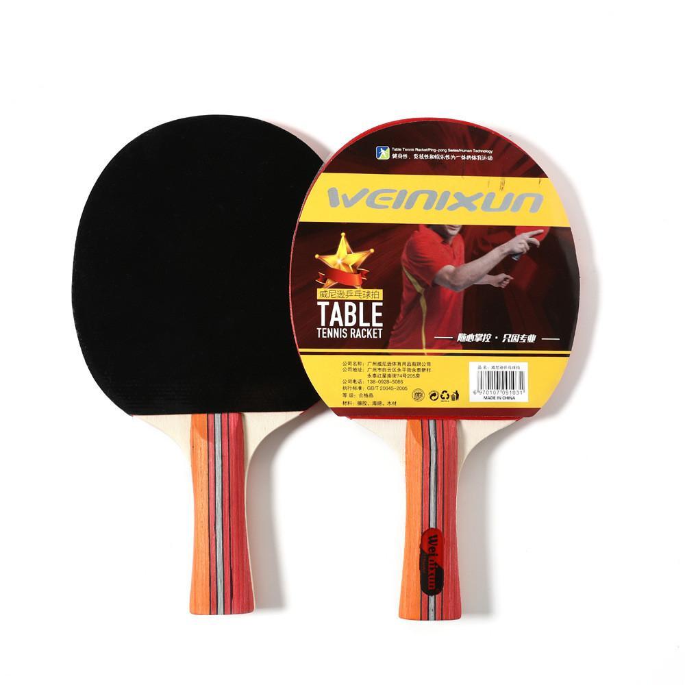 High Quality Double Reverse Rubber Ping Pong Racket