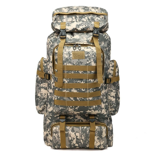 Large-capacity Multifunctional Canvas Backpack For Hiking