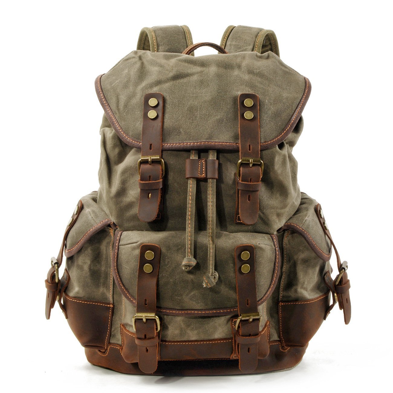 High Quality Canvas Stitching Mountaineering Backpack - Sportkyu