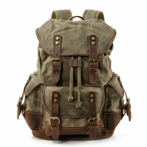 High Quality Canvas Stitching Mountaineering Backpack - Sportkyu