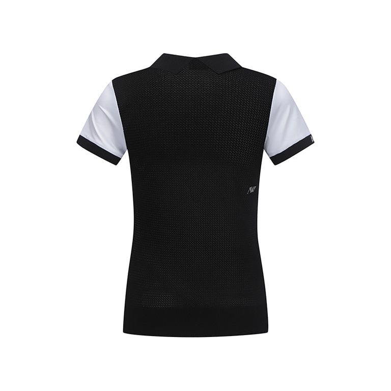 ANEW Golf: Women Back Knit Block Short T-Shirt - White - Sportkyu