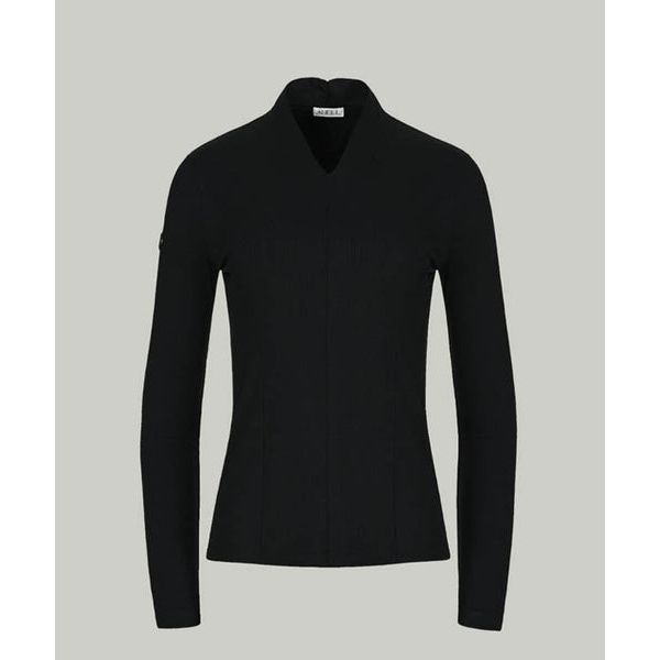 Anell Golf Soft Shawl Collar Top - Black