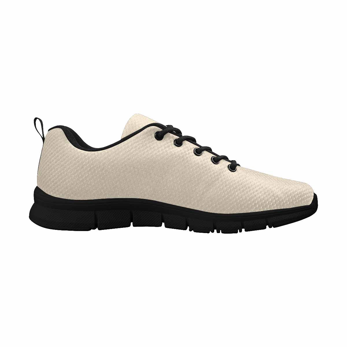 Sneakers For Men, Champagne Beige - Canvas Mesh Athletic Running Shoes