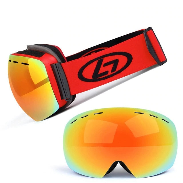 Ski Goggles Double Layers UV Anti-fog Big Ski Mask Glasses Skiing Snow