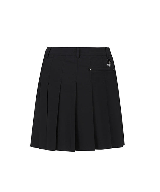 ANEW Golf: Women Buckle Decoration Pleats Skirt - Black - Sportkyu