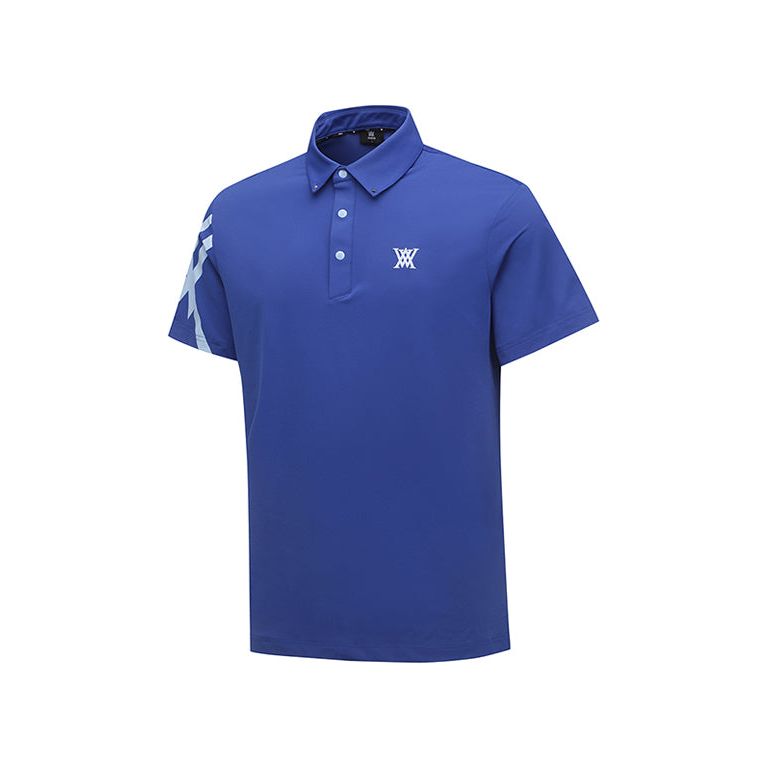 ANEW Golf: Men Sleeve Signature Logo T-Shirt - R/Blue