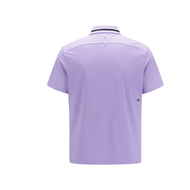 ANEW Golf: Men Back Triangular Point Short T-Shirt - Lavender