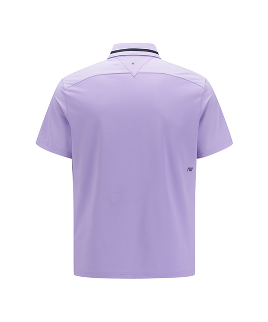 ANEW Golf: Men Back Triangular Point Short T-Shirt - Lavender