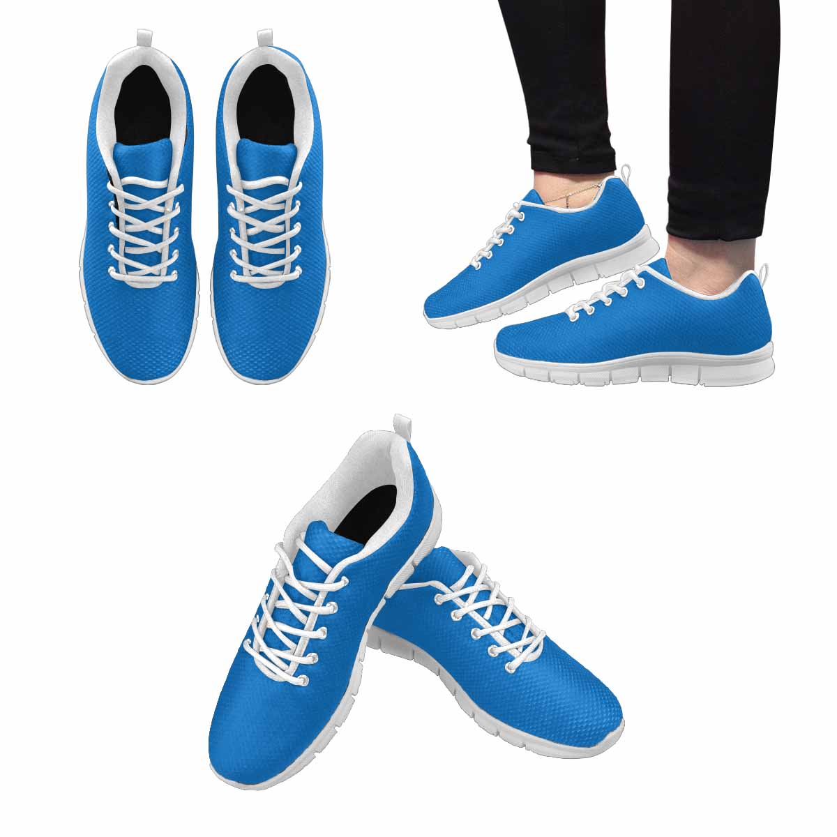 Sneakers For Men, Blue Grotto - Running Shoes