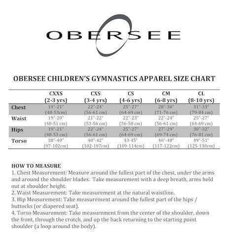 O3GS001 Obersee | Gymnastics Shorts for Girls | Girls' & Women's Sizes