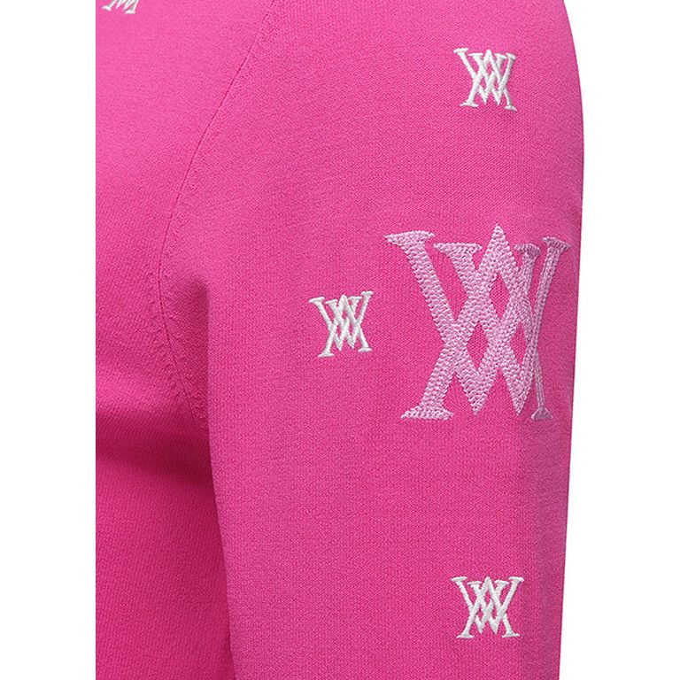 ANEW Golf: Women Monogram Logo Point Pullover Sweater - Pink - Sportkyu