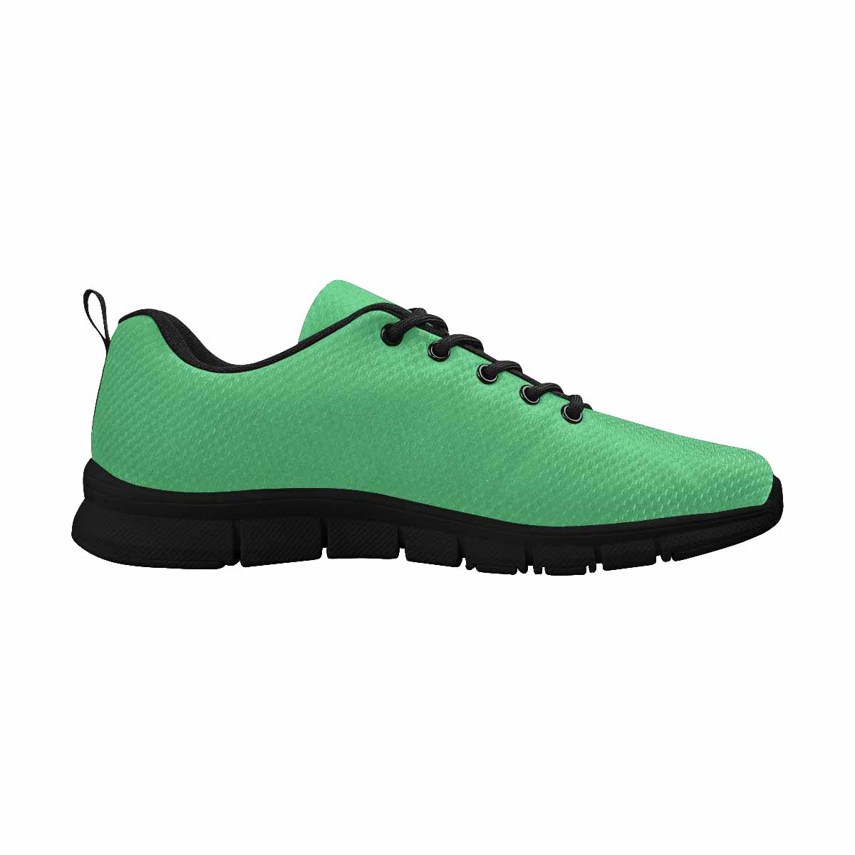 Sneakers For Men, Emerald Green - Canvas Mesh Athletic Running Shoes