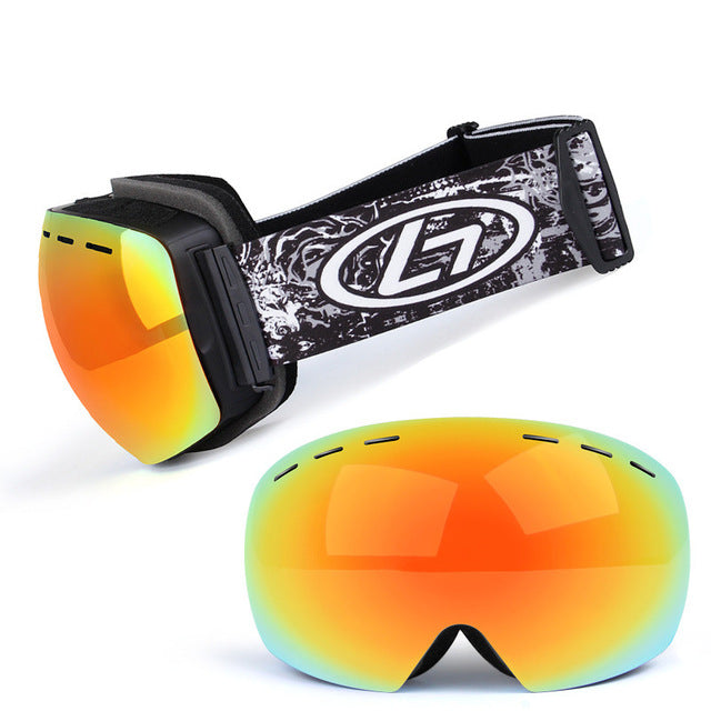 Ski Goggles Double Layers UV Anti-fog Big Ski Mask Glasses Skiing Snow