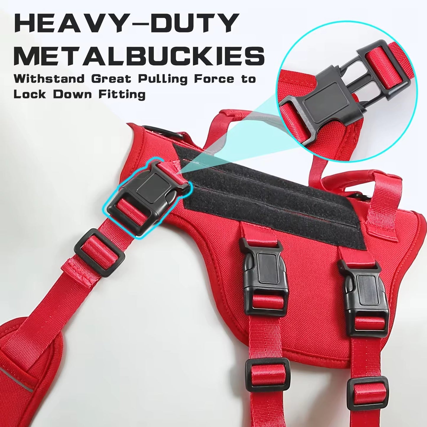 Heat-resistant Durable Nylon Tactical Service Dog Harness, Adjustable - Sportkyu