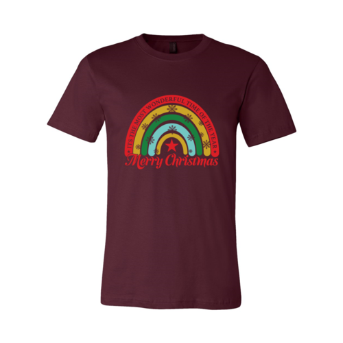 Christmas Rainbow With Snowflakes Shirt