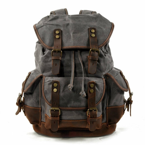 High Quality Canvas Stitching Mountaineering Backpack - Sportkyu