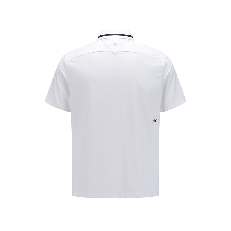 ANEW Golf: Men Back Triangular Point Short T-Shirt - White - Sportkyu