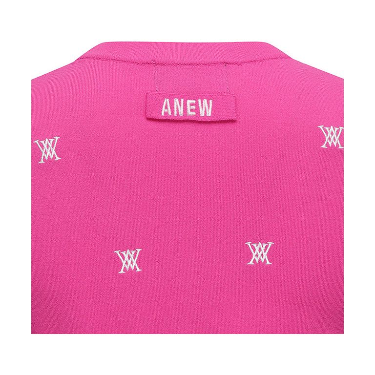 ANEW Golf: Women Monogram Logo Point Pullover Sweater - Pink - Sportkyu