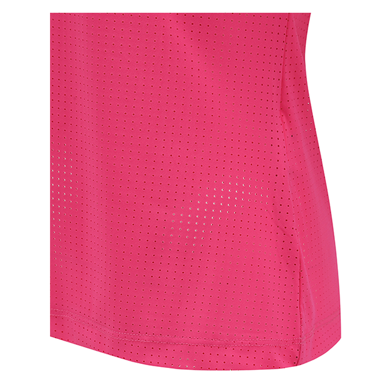 ANEW Golf: Women All Ventilation Collar Short T-Shirt - Hot Pink