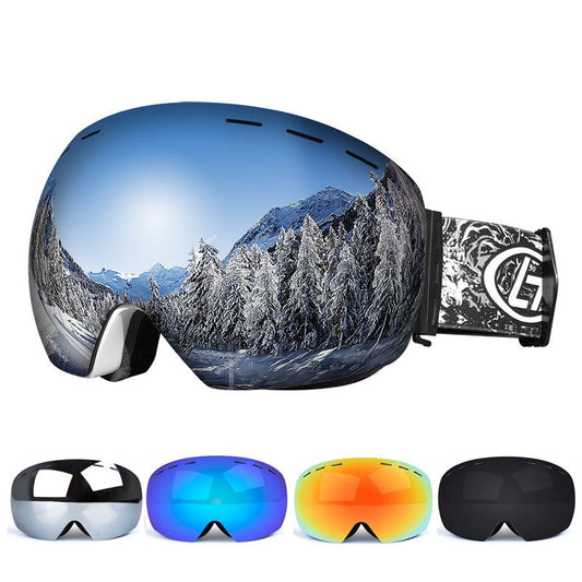 Ski Goggles Double Layers UV Anti-fog Big Ski Mask Glasses Skiing Snow